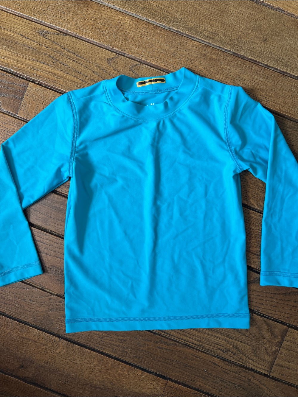 Primary Kids Bright Blue Long Sleeve Rashguard Swim Shirt Size 2T-3T